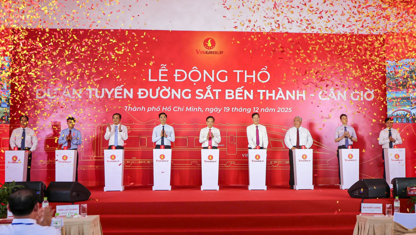 Vingroup khởi công dự án đường sắt tốc độ cao đầu tiên tại Việt Nam nối trung tâm TP.HCM với Cần Giờ